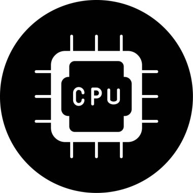 İşlemci vektör simgesi