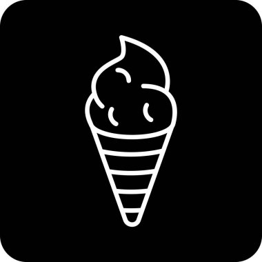 Dondurma simgesinin vektör illüstrasyonu