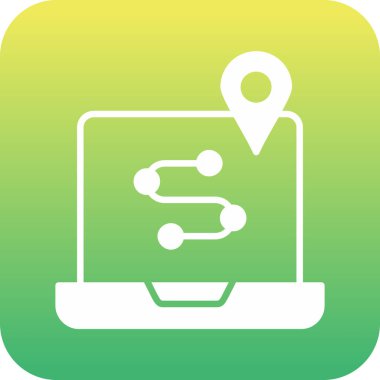 harita simgesi vektör illüstrasyonu