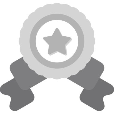 ödül madalyası simgesi, basit vektör illüstrasyonu