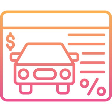 Araba sigortası. simge tasarımı