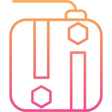 Çanta simgesinin vektör illüstrasyonu