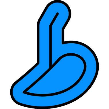 kontur bacak simgesi renk dış hat vektörü