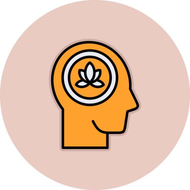 lotus. Web simgesi basit illüstrasyon