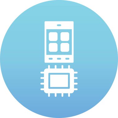 Çip. Web simgesi basit illüstrasyon