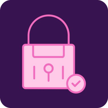 Kilit. Web simgesi basit illüstrasyon