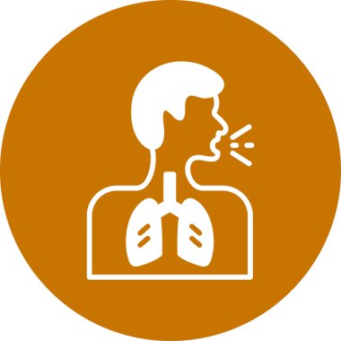 İnsan ciğerleri ikon vektör illüstrasyonu