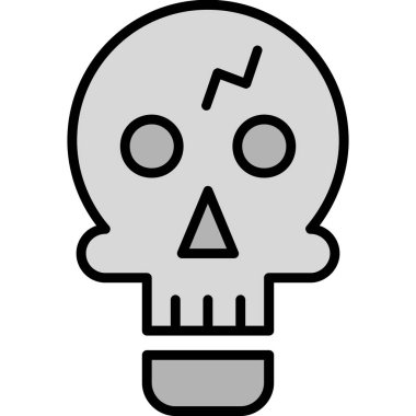 kafatası ikonu vektör illüstrasyonu, kafatası işareti