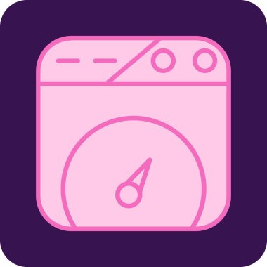 Çamaşır makinesi simgesinin vektör illüstrasyonu