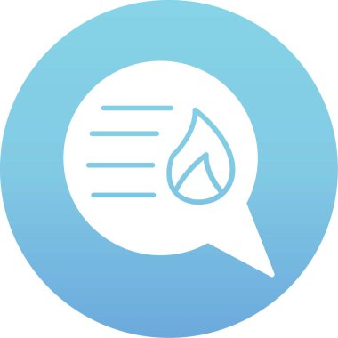 Yumuşak mavi arkaplanda izole edilmiş modada su damlası simgesi.