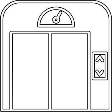 Kapı simgesi, dış hat vektörü