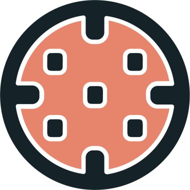 Kumarhane çipi ikonu. özet çizimi