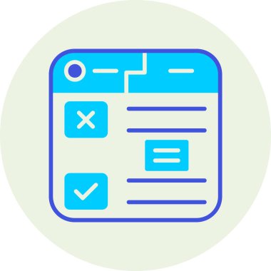 Pano. Web sayfasının basit illüstrasyonu