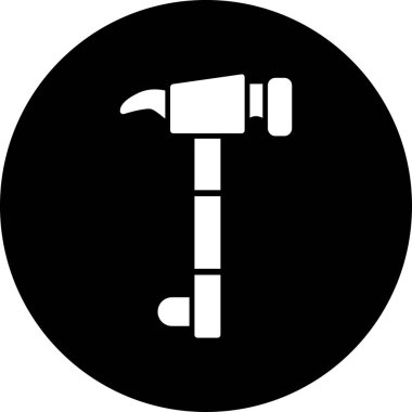 Çekiç simgesinin vektör illüstrasyonu