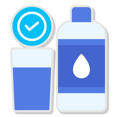 Alkol ikonu vektör illüstrasyonu. düz tasarım biçimi