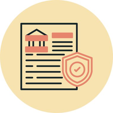 sigorta ikonu vektör illüstrasyonu