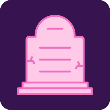 mezar taşı simgesi vektör illüstrasyonu