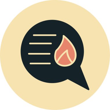 Yangın. Web simgesi basit illüstrasyon