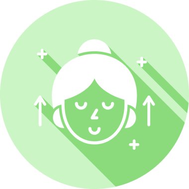 bir gülümseme ikonu ile kadın yüzü