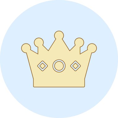 taç düz vektör simgesi