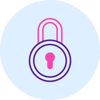 Kilit. Web simgesi basit illüstrasyon