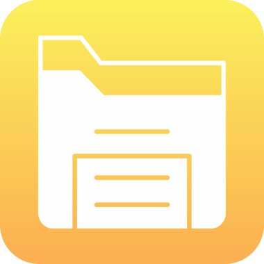 soyut arkaplanda dosya dizini simgesi izole edildi