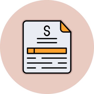 belge simgesi vektör illüstrasyonu