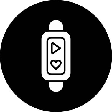 kalp atış hızı glifleri vektör deseni