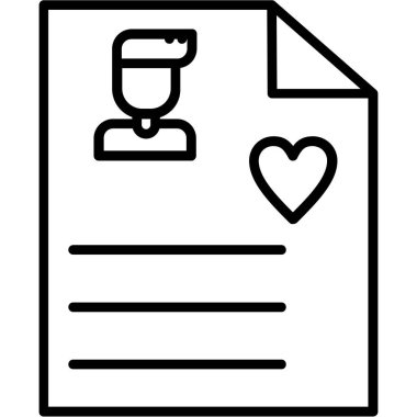 Aşk Harfi simgesi, vektör illüstrasyonu