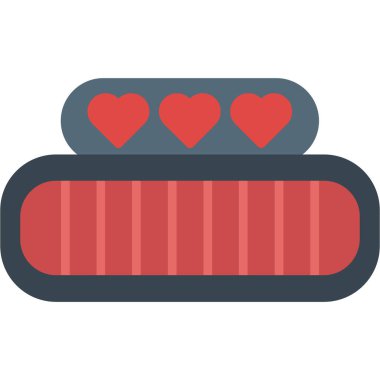 kalp düz vektör simgesi