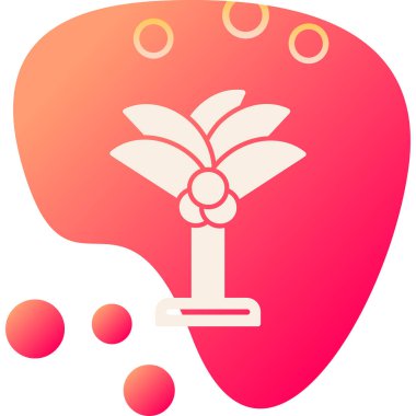 Bir bitki simgesinin vektör illüstrasyonu