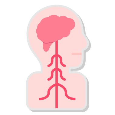 beyin organı simgesi vektör çizimi