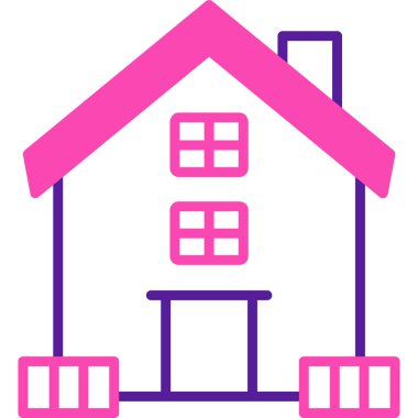 Bina. Web simgesi basit illüstrasyon