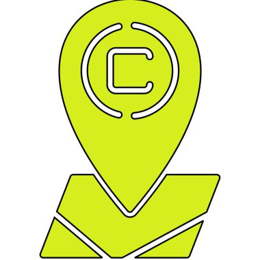 konum belirleyici simgesi, vektör illüstrasyonu