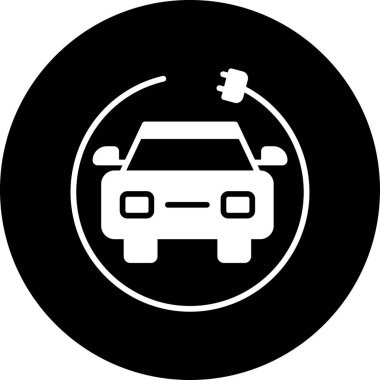 Araba simgesinin vektör illüstrasyonu