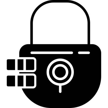 Güvenlik kilidi. Basit resimleme