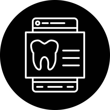 Diş sağlığı simgesi, basit biçim tasarımı