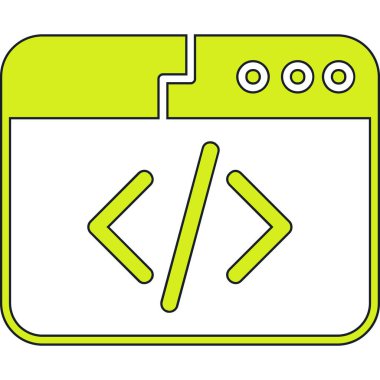 Web ve Geliştirme düz vektör simgesi.