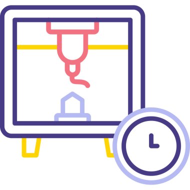 Saat. Web simgesi basit illüstrasyon