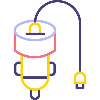 lamba ampul simgesi, vektör illüstrasyonu basit tasarım