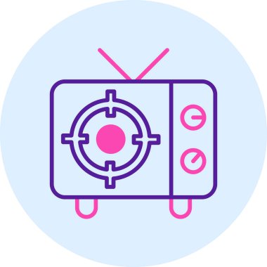 Televizyon. Web simgesi basit illüstrasyon