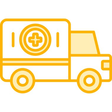 Modern ambulans simgesinin vektör çizimi