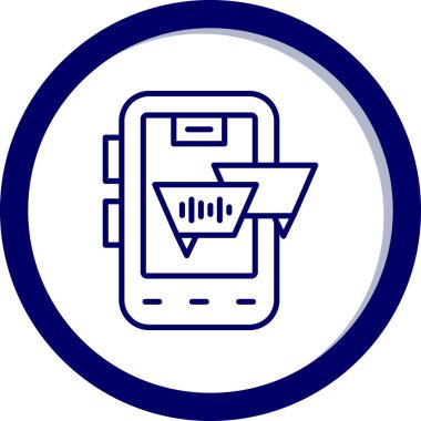 Akıllı telefon simgesinin vektör illüstrasyonu