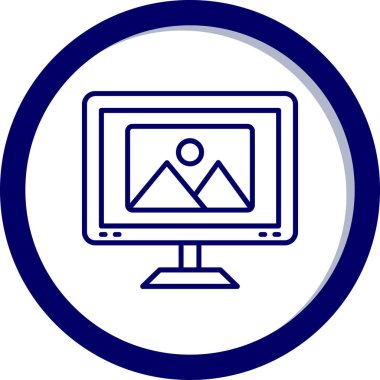 Dizüstü bilgisayar simgesinin vektör çizimi