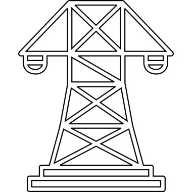 Petrol kulesi. Web simgesi basit illüstrasyon