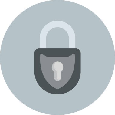 Kilit. Web simgesi basit illüstrasyon