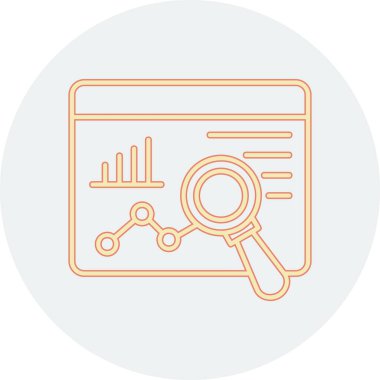 Veri analizi renkli vektör simgesi