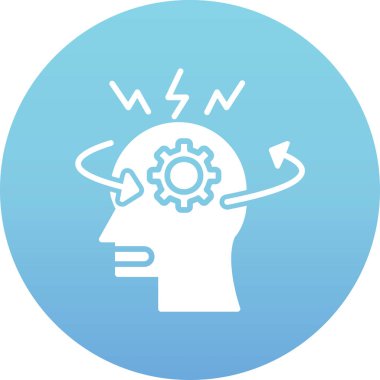 Beyin. Web simgesi basit illüstrasyon