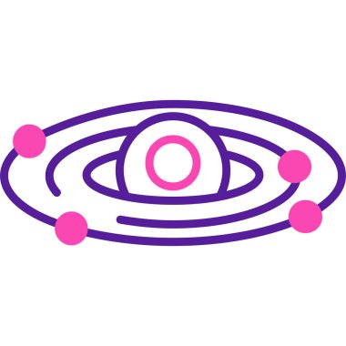 atom. Web simgesi basit illüstrasyon