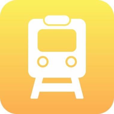 Tren ikonu. düz simge